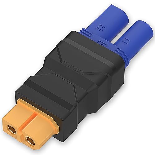 Magiclifee XT60 Female to EC5 Female Connector,XT60 to EC5 Injection Molded Connectors Adapter,RC Battery Adapter for LiPo Battery Micro FPV Drone,RC