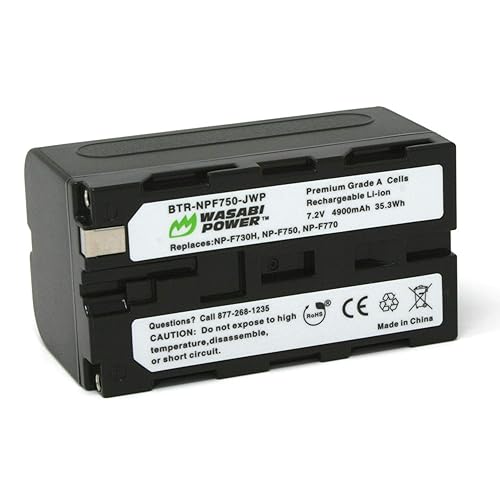 Wasabi Power Battery for Sony NP-F730, NP-F750, NP-F760, NP-F770 (4900mAh) and Sony CCD-TRV16, CCD-TRV201, CCD-TRV215, DCR-TRV110, DCR-TRV120