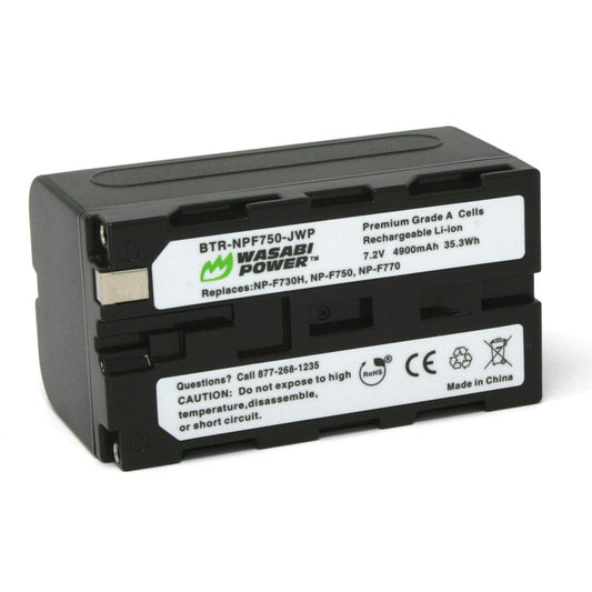 Wasabi Power Battery for Sony NP-F730, NP-F750, NP-F760, NP-F770 (4900mAh) and Sony CCD-TRV16, CCD-TRV201, CCD-TRV215, DCR-TRV110, DCR-TRV120