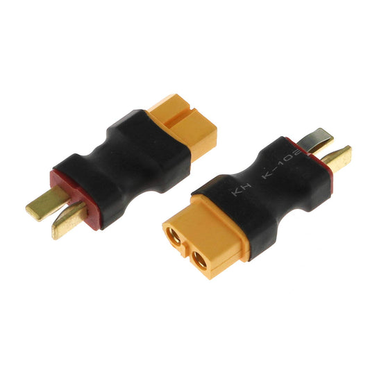 DGZZI No Wire Adapter 2PCS XT60 Female to Deans T Male Wireless Plugs Connectors for Lipo Battery