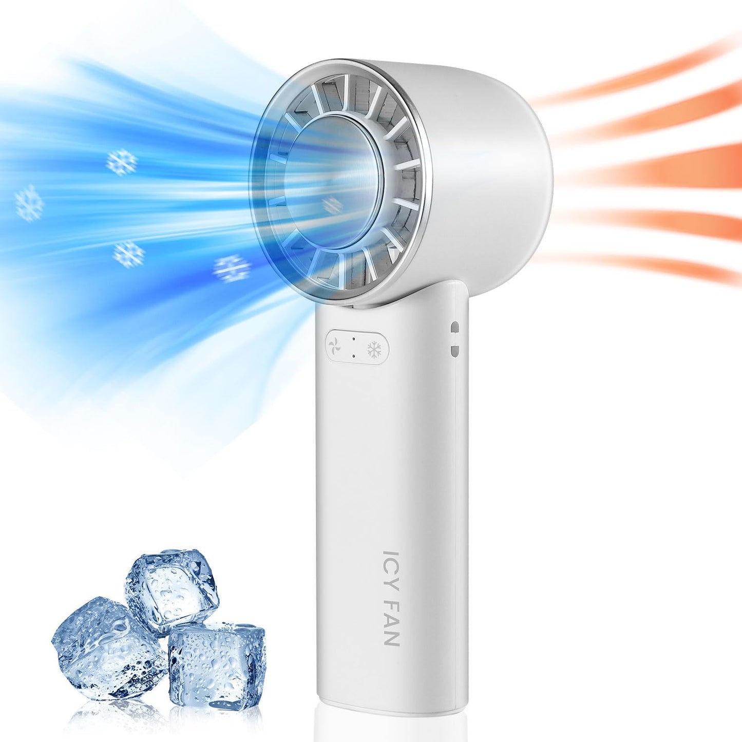 imio Personal Cooling Fan Authentic Portable Handheld Fan with Ice-Cooling Pad for Cold Air. Great for Stroller, Travel, Camping, Outdoor and Park use