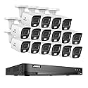 ANNKE 8MP Security Camera System, 16 Channel H.265+ 4K AI DVR with Human & Vehicle Detection, 16x 8MP Bullet Cams with Smart Color Night Vision