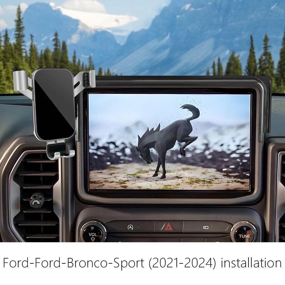 LUNQIN Car Phone Holder for Ford Bronco Sport 2021 2022 2023 2024 SUV Auto Interior Accessories Best Cell Phones Mount Cellphone Mobile Cradle