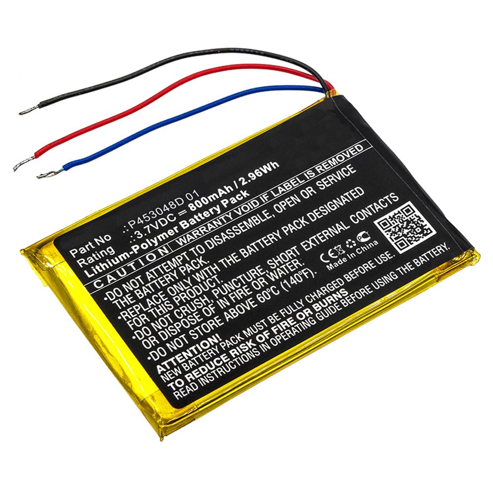 MPF Products 800mAh P453048D 01 Battery Replacement Compatible with JBL Clip 2 Plus, Clip 2+ Waterproof Portable Bluetooth Speaker with Installation