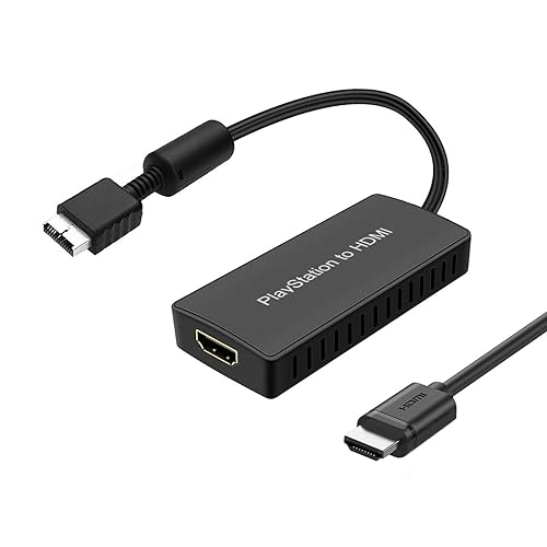 Y.D.F PS2 to HDMI Adapter PS2 HD-Link Cable Converter Support 4:3/16:9 Screen Aspect Ratio Switch Works for PlayStation 1/ PlayStation 2 HD Link Cable