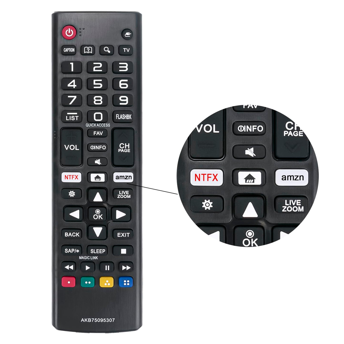 New AKB75095307 Replace Remote fit for LG LCD LED OLED Smart TV 49UJ6050 49UJ6050-UC 49UJ6300 49UJ6300-UA 49UJ6350 9UJ6500-UB 55UJ6050 55UJ6050-UC