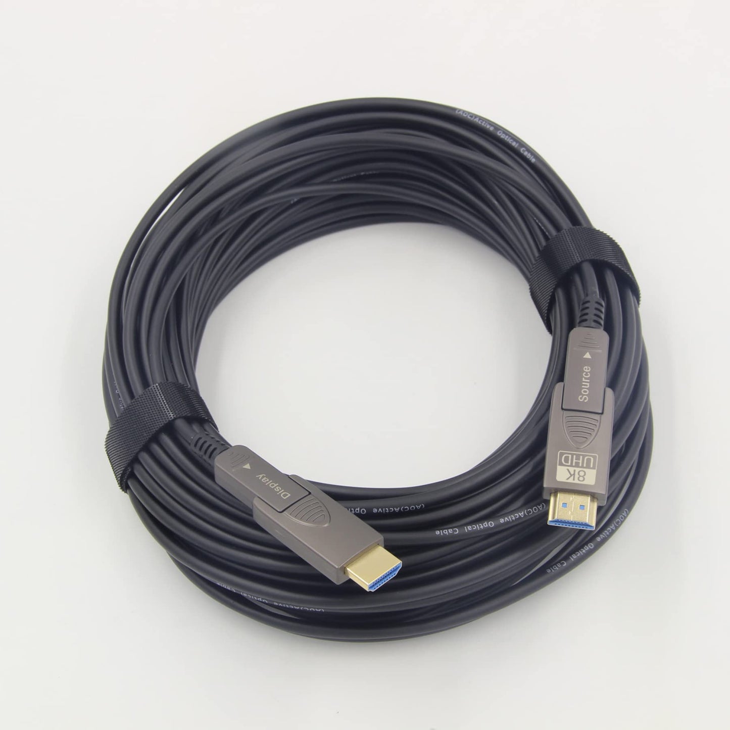 SkyeySnail 8K Fiber Optic HDMI Cable 6.6ft/2m, Micro HDMI to HDMI 2.1, Detachable Type A+D, 48Gbps Ultra Speed, HDR, 3D, eARC, in Wall CL2 / CL3