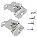 2 Pcs Microphone Hook Metal CB Mic Hanger Clip Silver Microphone Holders with Screws for Mobile Radio