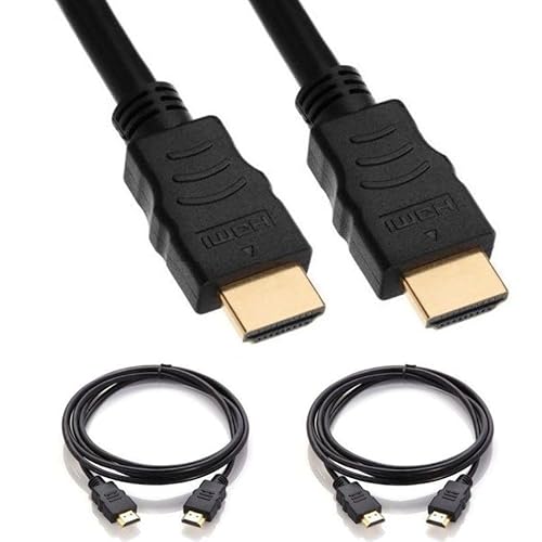 Cable Builders Short HDMI Cable [2-Pack], UHD Ultra High Speed HDMI 2.0 with Ethernet, 4K@30/50/60Hz, 1080P/2160P, 18GBps, 3D, Audio Return, Molded