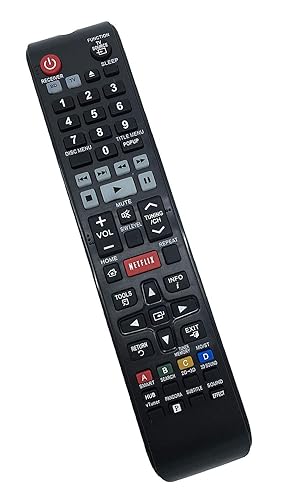 Replaced Remote Control Compatible for Samsung HT-E5500W HT-E3500 HTE4500ZA HT-EM53C HT-EM53C/ZA HT-E3500/ZA HTE5400/ZA Home Theater DVD TV BD Blu-ray