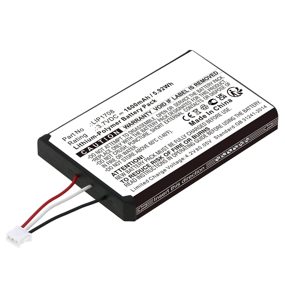 MPF Products LIP1708 Battery Replacement Compatible with Sony PlayStation 5 PS5 DualSense Wireless Controller CFI-1015A, CFI-ZCT1W with Installation