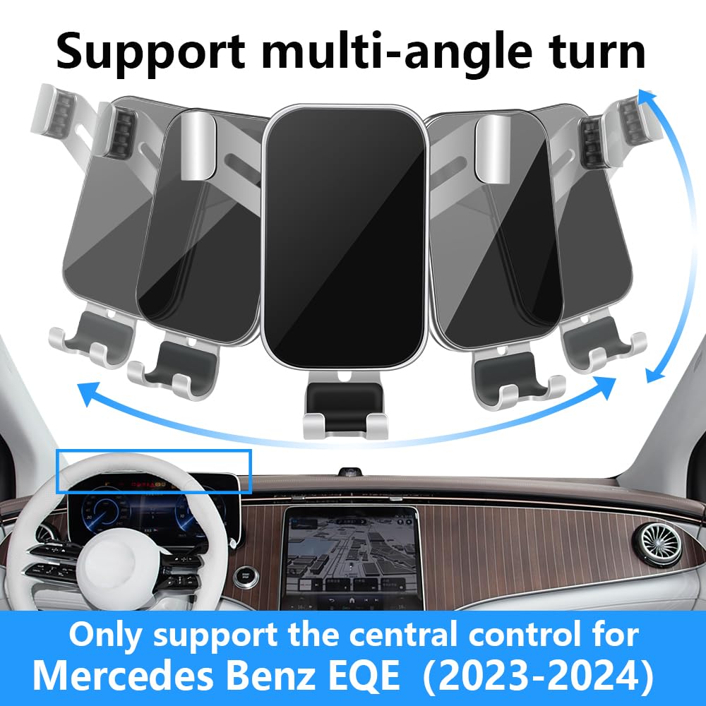 LUNQIN Car Phone Holder for Mercedes Benz EQE 2023 2024 2025 2026 EQE320 EQE320+ EQE350 EQE350+ EQE500 Auto Interior Accessories Best Cell Phones
