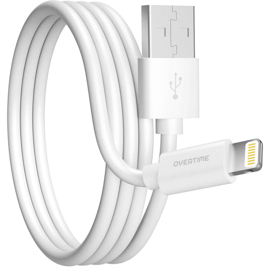Overtime Lightning Cable, MFi Certified, Portable & Smart Charging USB A to Lightning Cable, Ultra-Fast Apple Charging Cord, 6ft iPhone Charger Cord…