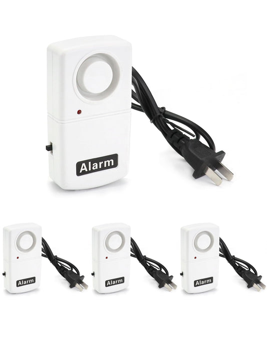 QWORK Power Failure Alarm, 4 Pack Automatic Power Cut Failure Outage Alarm 120db LED Indicator Smart Warning Siren Power by 9V Battery (NOT Included)