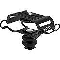 Movo SMM5-B Universal Microphone and Portable Recorder Shock Mount - Fits the Zoom H1n, H2n, H4n, H5, H6, Tascam DR-40x, DR-05x, DR-07x and others