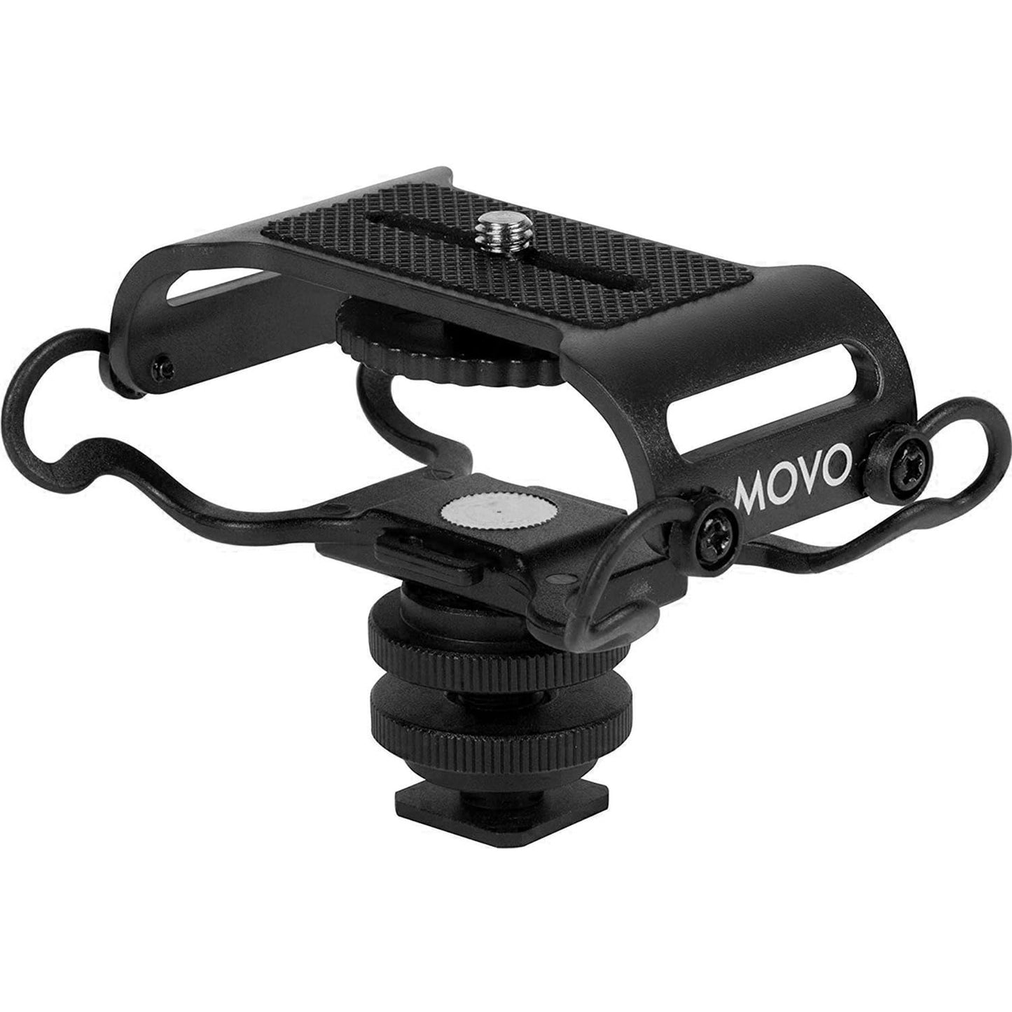 Movo SMM5-B Universal Microphone and Portable Recorder Shock Mount - Fits the Zoom H1n, H2n, H4n, H5, H6, Tascam DR-40x, DR-05x, DR-07x and others