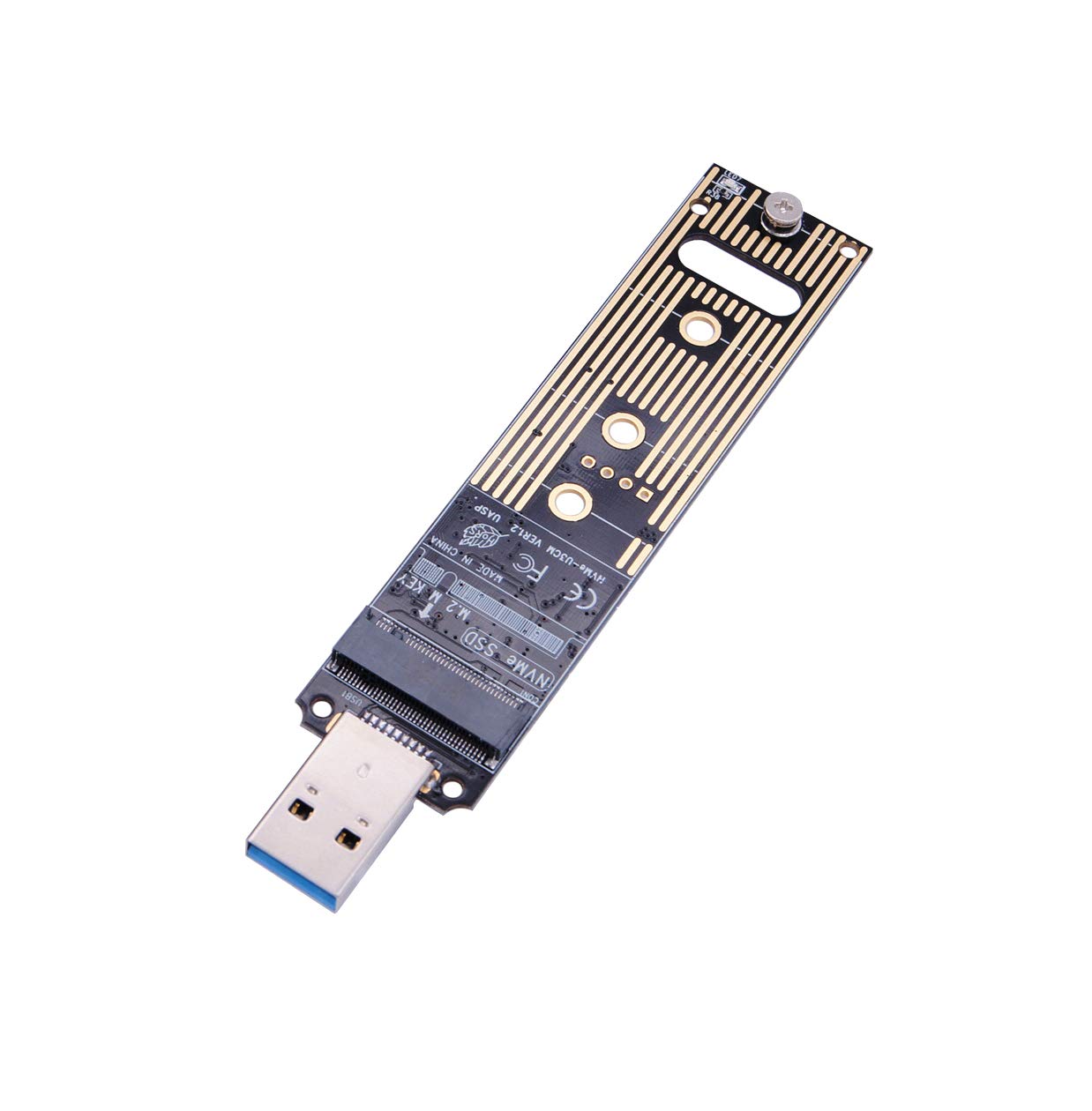 M.2 NVME USB 3.1 Adapter, M-Key M.2 NVME to USB Card Reader USB 3.1 Gen 2 Bridge Chip with 10 Gbps High Performance, Compatible with Samsung