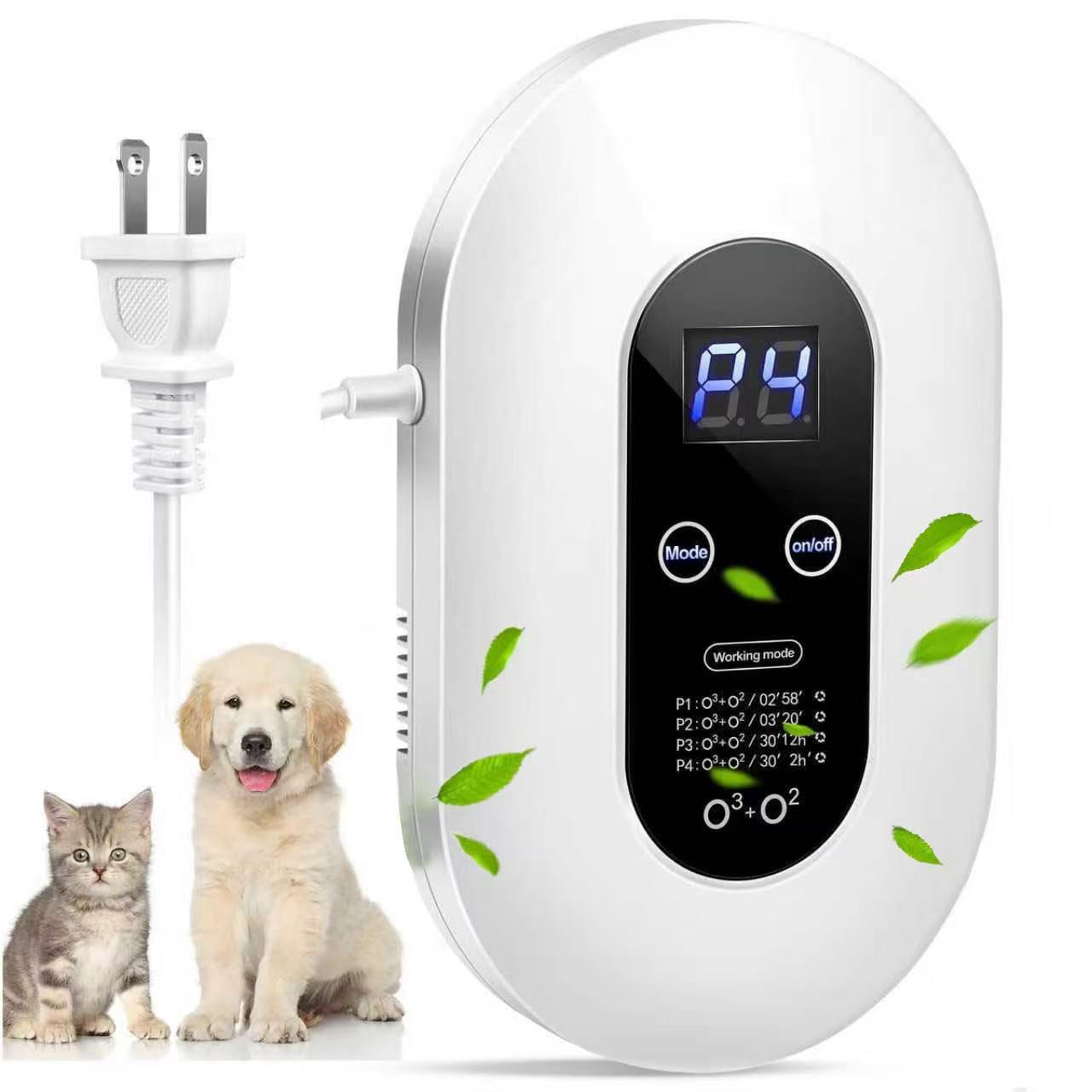 Ozone Odor Eliminator for Strong Odor 99% Cat Litter Deodorizer Dog Poof Odor Removal Air Ionizers Home Plug-in Air Purifier for Bedroom, Toilet