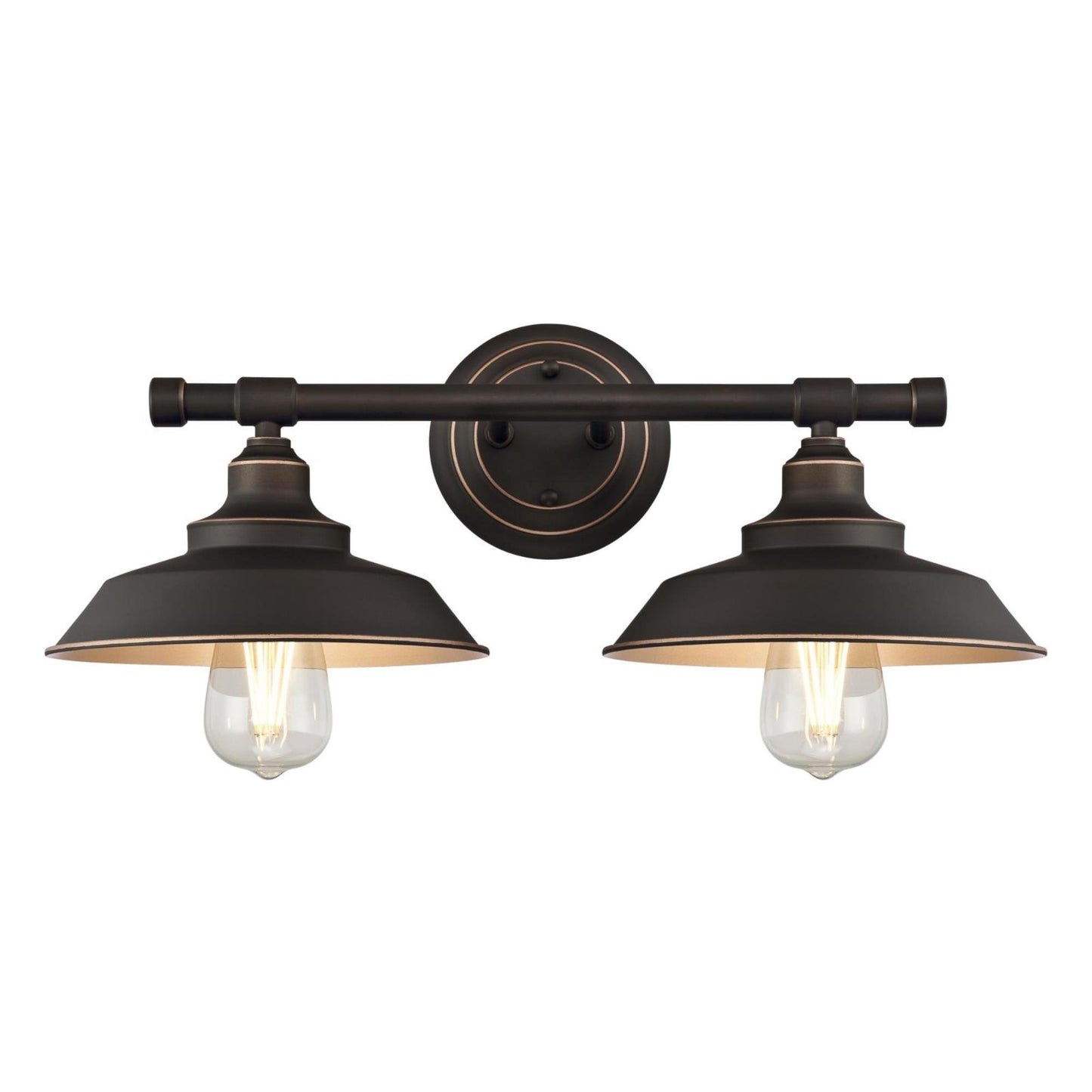 Westinghouse 6354800 Iron Hill Two Light Indoor Wall Fixture, 2, Black