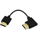PNGKNYOCN 15CM HDMI Male to Male Short Cable, 90 Degree Right Angle High Speed HDMI 2.0 Adapter Connector Cable Support 4k@60HZ, for Raspberry Pi