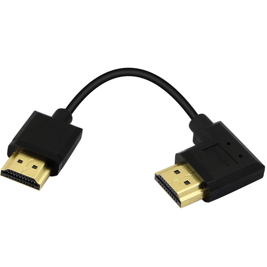 PNGKNYOCN 15CM HDMI Male to Male Short Cable, 90 Degree Right Angle High Speed HDMI 2.0 Adapter Connector Cable Support 4k@60HZ, for Raspberry Pi