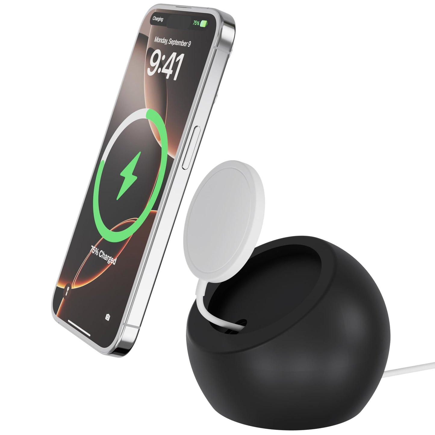CHARGEWORX Magnetic Wireless Charging Stand Compatible with MagSafe, Premium Silicone Phone Stand for iPhone 16, 15, 14, 13 and 12 Series, Discreet