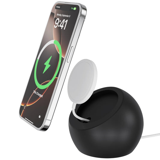 CHARGEWORX Magnetic Wireless Charging Stand Compatible with MagSafe, Premium Silicone Phone Stand for iPhone 16, 15, 14, 13 and 12 Series, Discreet