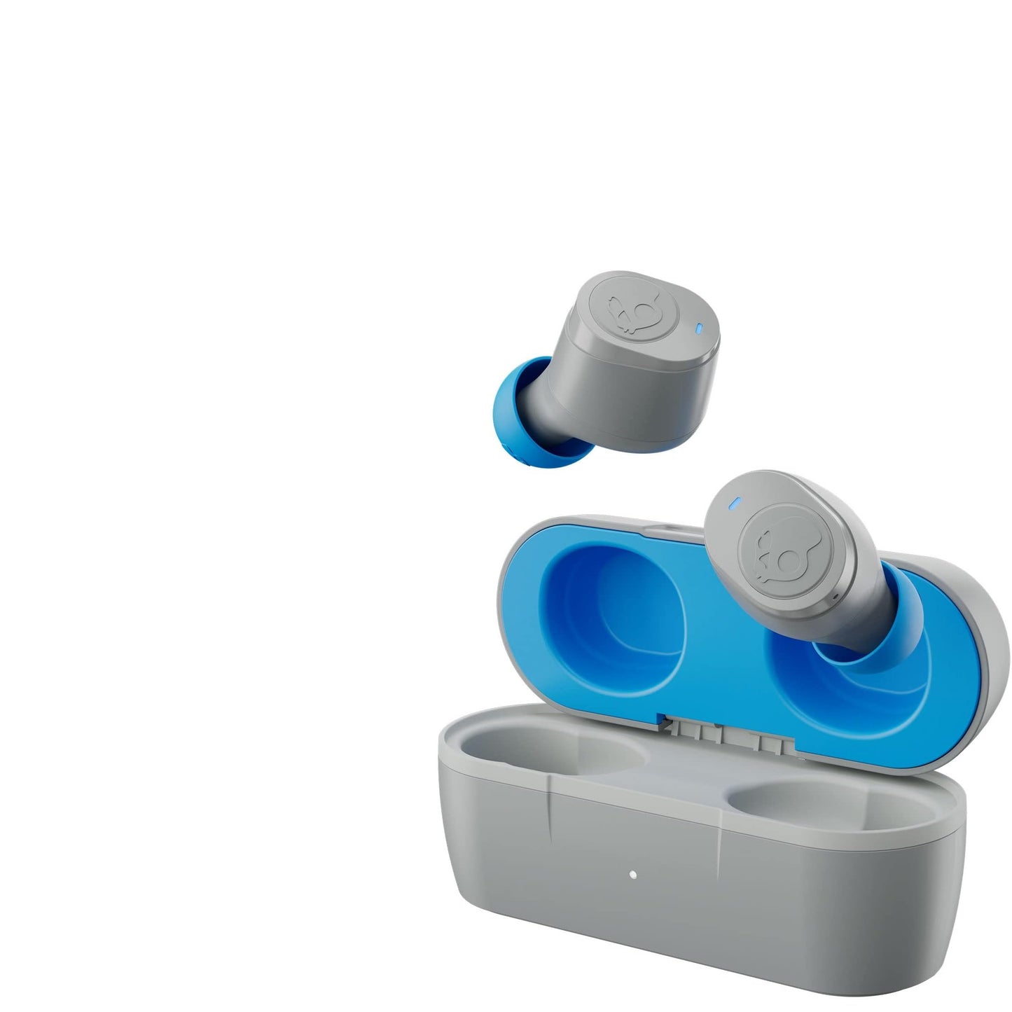 Skullcandy Jib True XT 2 Wireless Earbuds, Noise Isolating Bluetooth Headphones with Charging Case, Light Gray Blue