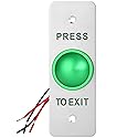 Push to Exit Button?IP68 Waterproof 304 Stainless Steel Panel Round Request to Exit Button for Door Access Control With NO/COM Output