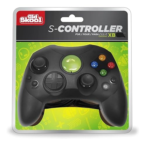 Old Skool compatible with Xbox Controller S-Type Wired Game Pad - Black