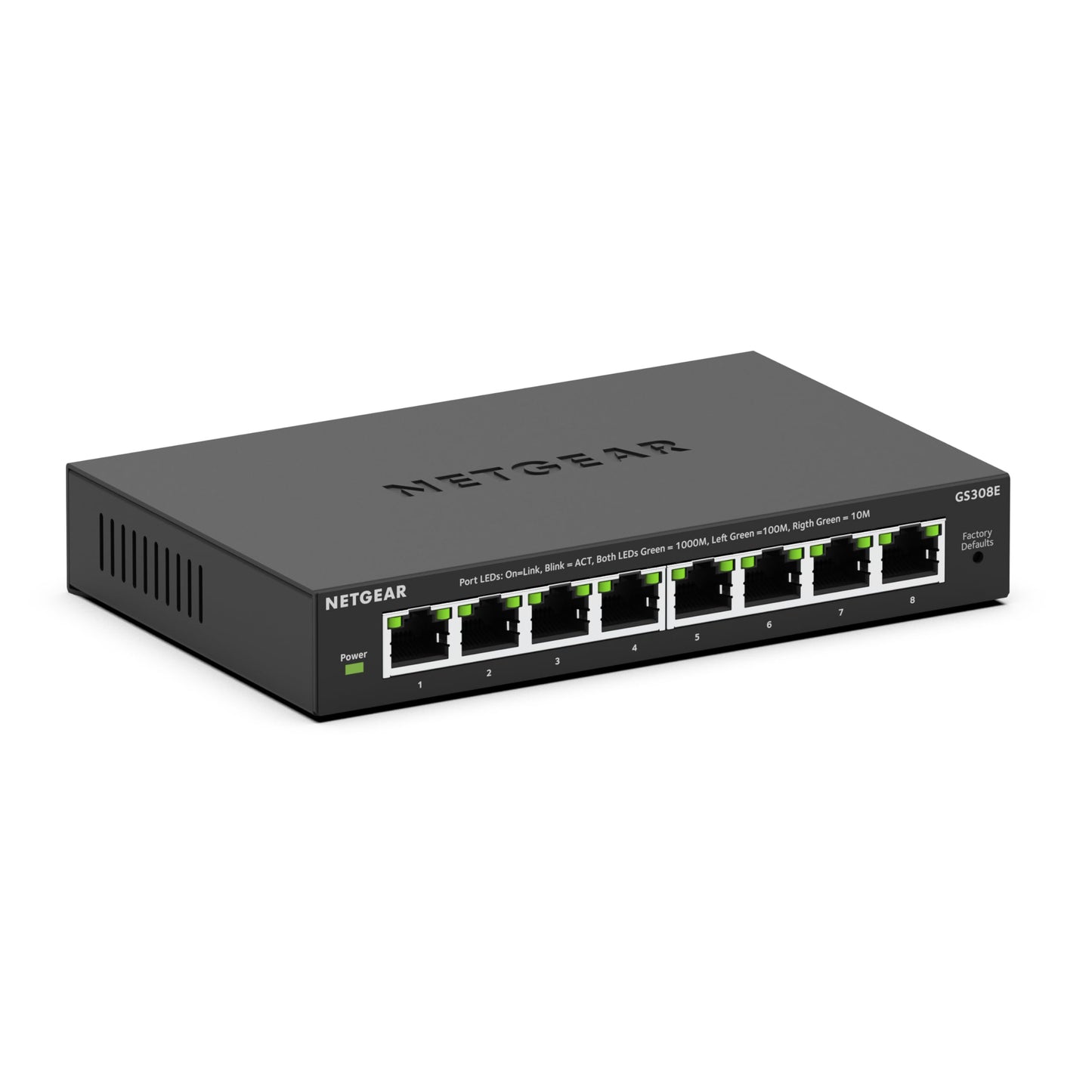 NETGEAR 8-Port Gigabit Ethernet Easy Smart Managed Essentials Switch (GS308E) - Desktop or Wall Mount, Home Network Hub, Office Ethernet Splitter