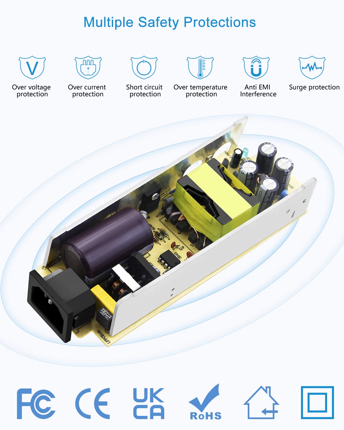 ALITOVE AC to DC Converter 110V to 12V 10A 120W Power Supply Car Cigarette Lighter Adapter to Wall Plug AC to DC Adapter for Car Vacuum Cleaner…