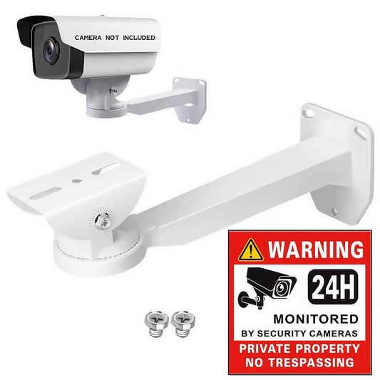 SamIdea Universal Aluminum Alloy Long Arm Security Camera Wall Mount Bracket | Adjustable Angle Wall & Ceiling Mount for PTZ, Dome & Surveillance