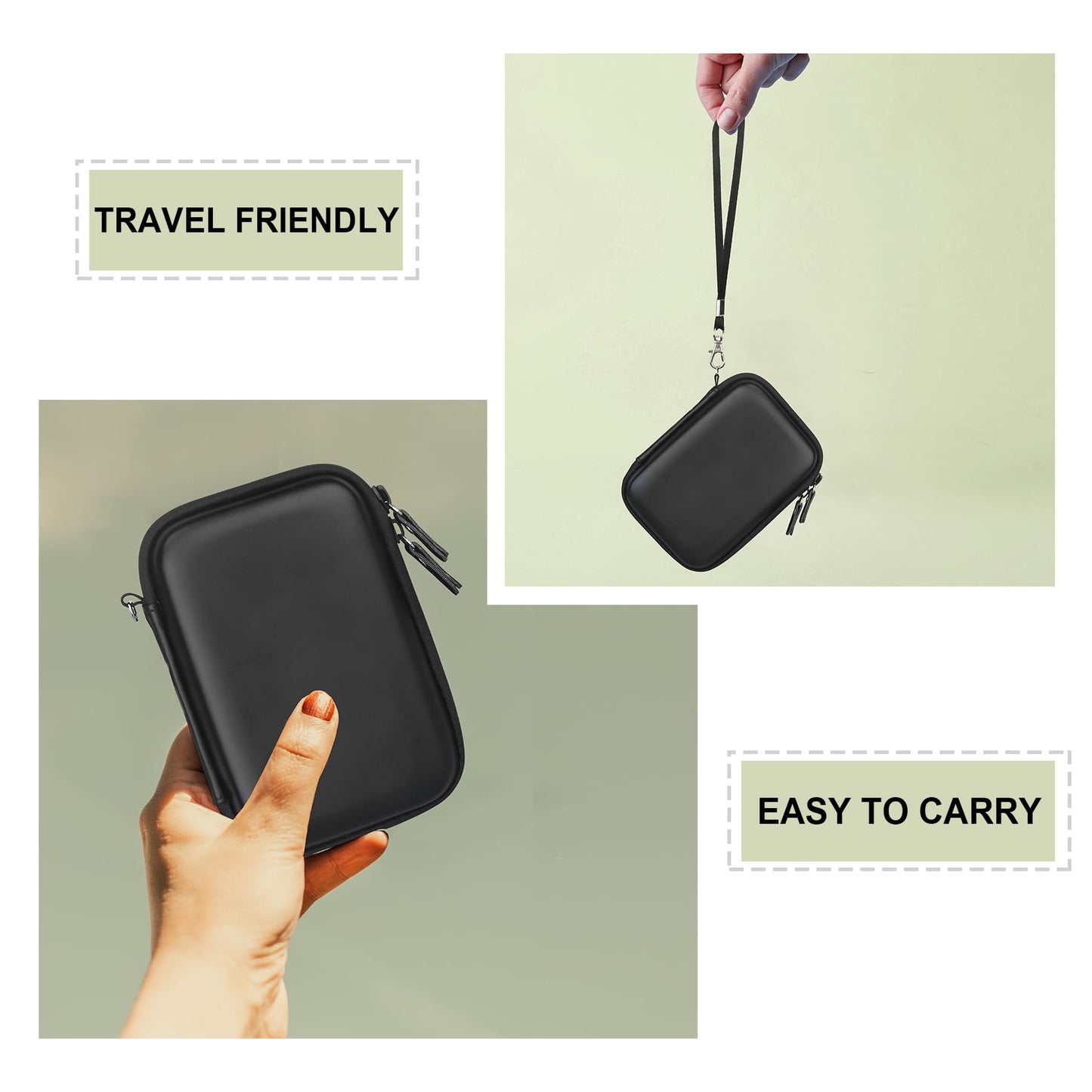 Supmay Hard Carrying Case for Fujifilm Instax Mini EVO Instant Camera, Instax Mini Printer Travel Storage Case with Mesh Pocket Can Store USB Cables