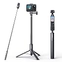 AKASO 47.2"/120cm Invisible Selfie Stick Tripod for Insta360 X5 X4 X3 Ace Pro, DJI Action Osmo 360 Pocket 3, GoPro Hero 13/12/11, AKASO