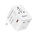 OREI World Travel Plug Adapter - 2 USB + 1 Universal Outlets - Slots for Europe, Asia, China, Japan, Africa - Perfect for Cell Phones, Tablets…