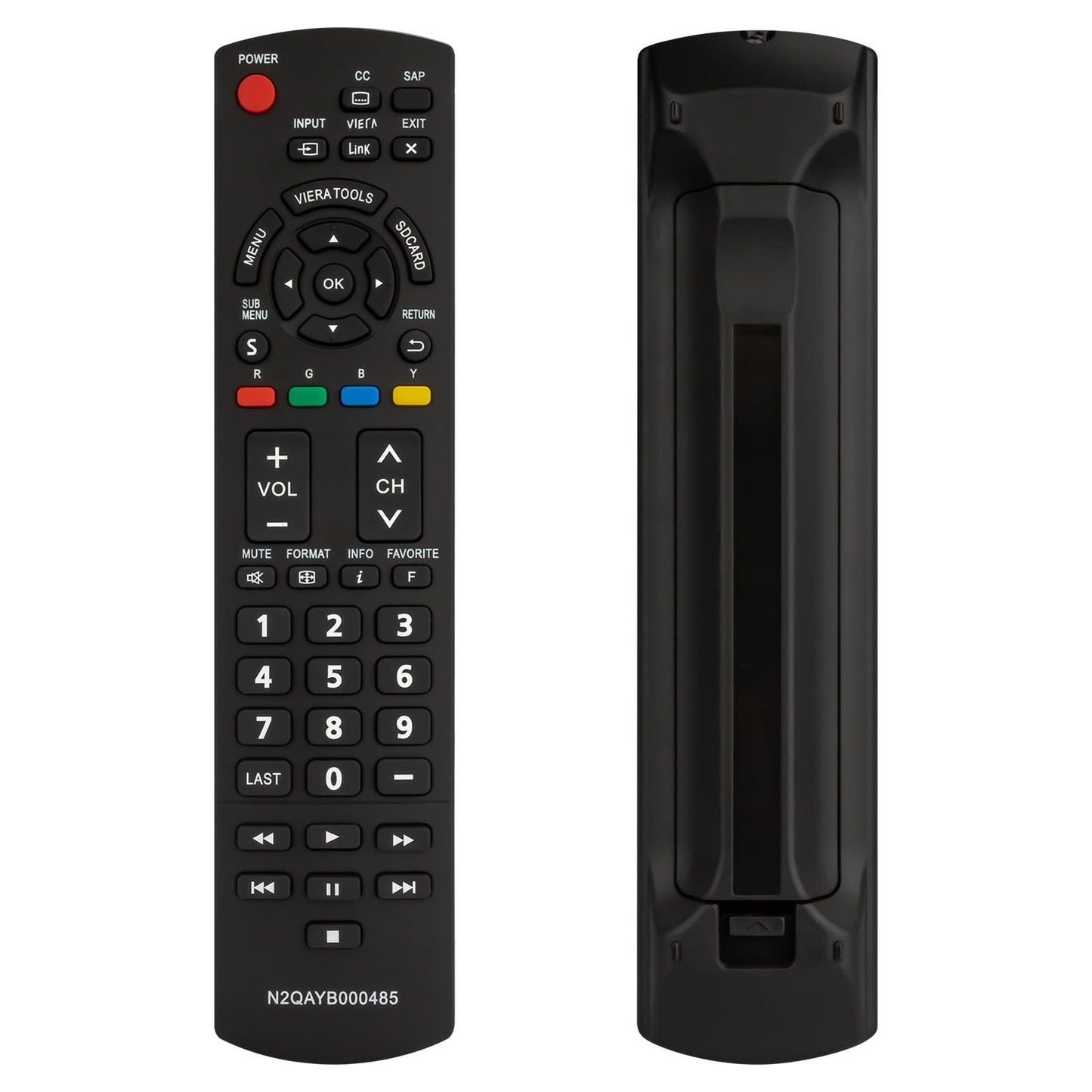 N2QAYB000485 Remote Control for Panasonic Tv Remote Replacement, Replace Panasonic Tv Remote Compatible with LCD LED Plasma Viera TVs TC-42LD24