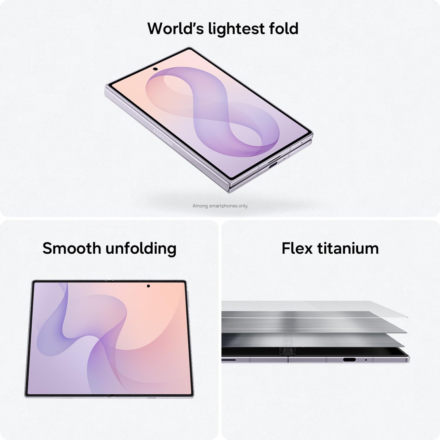 Samsung Galaxy Z Fold8 Unlocked Cell Phone + $350 Gift Card, 512GB Lavender