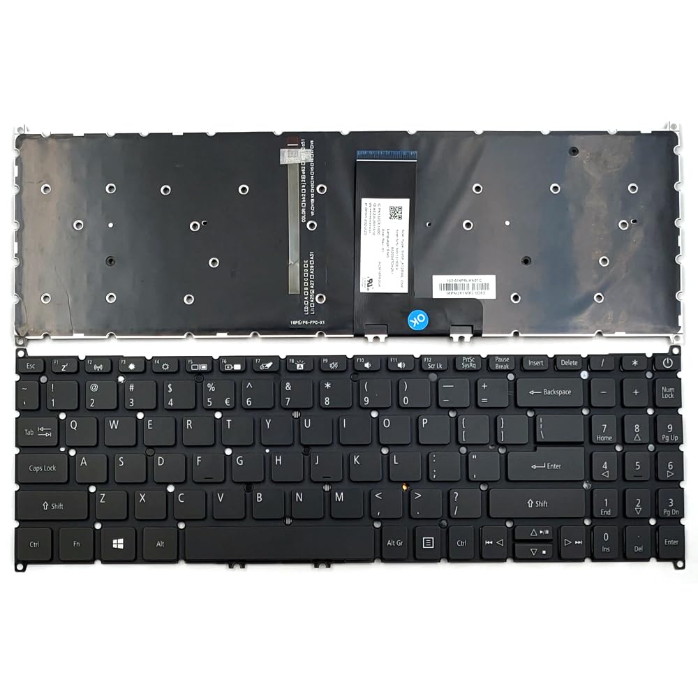 KGIGIBE Replacement Backlit Keyboard for Acer Aspire 5 A515-43G N19C3 A515-44 A515-46 A515-52 A515-54 A515-56G N19C1 N19H1 Laptop US