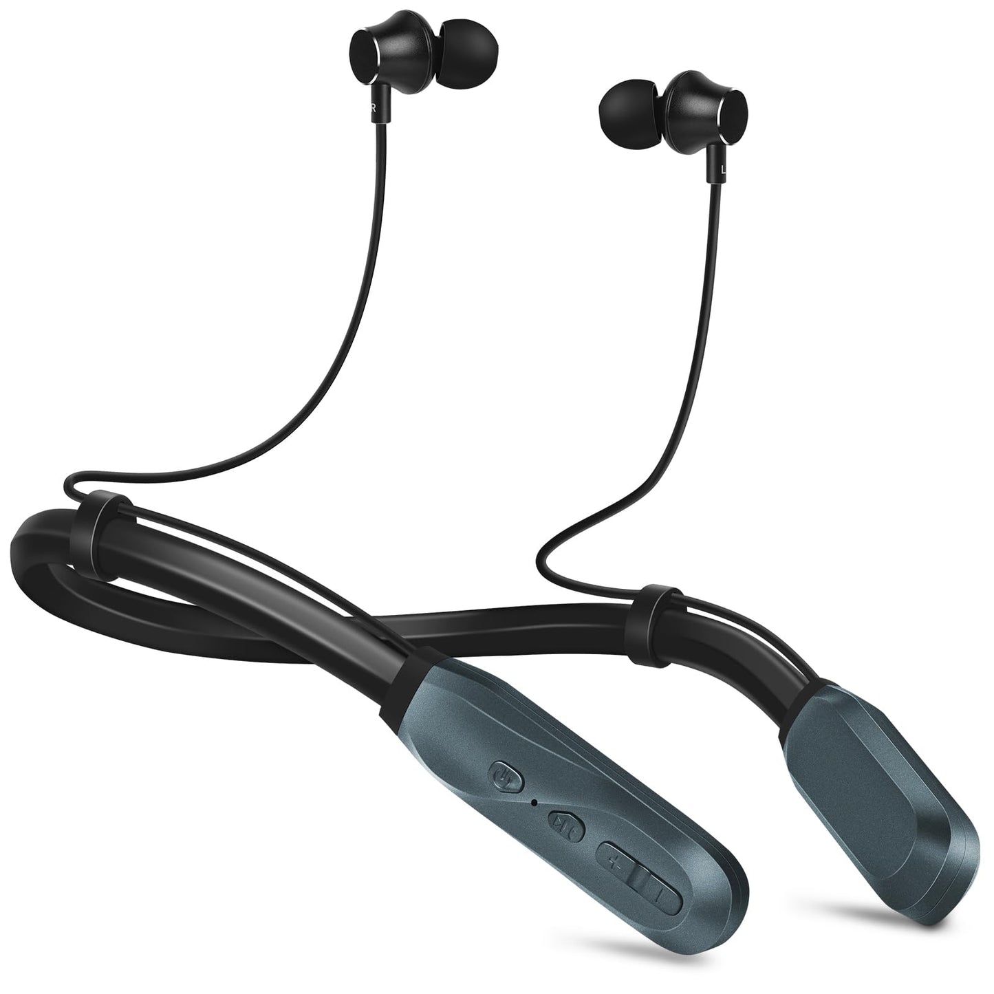 TERUBIN Neckband Bluetooth Headphones, 200H Long Playtime Wireless Stereo Neckband Earbuds with Microphone, Waterproof Around The Neck Headphones in