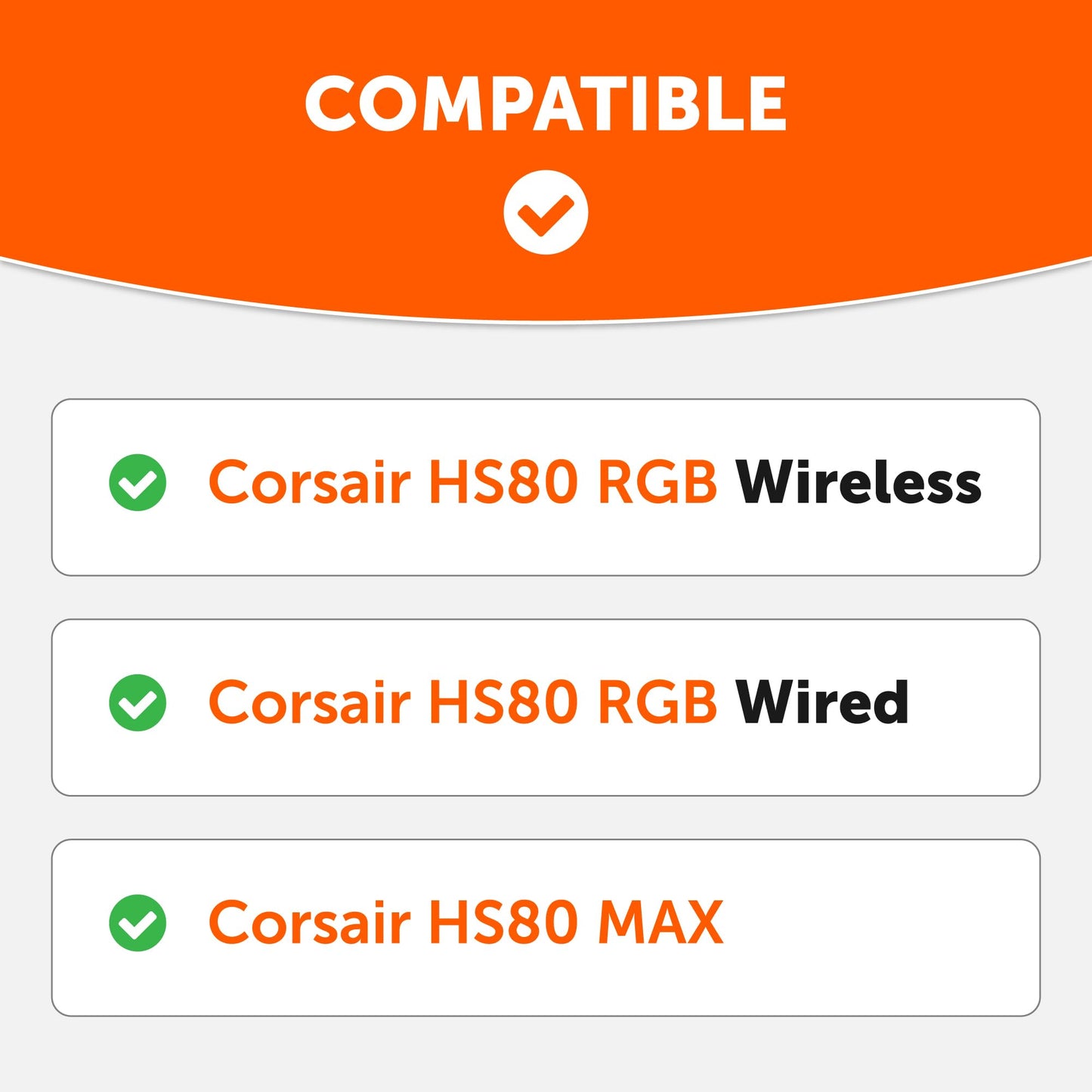 WC Freeze HS80 - Cooling Gel Earpads for Corsair HS80 RGB Wireless, Wired, & HS80 Max by Wicked Cushions - Elevate Comfort, Thickness & Sound