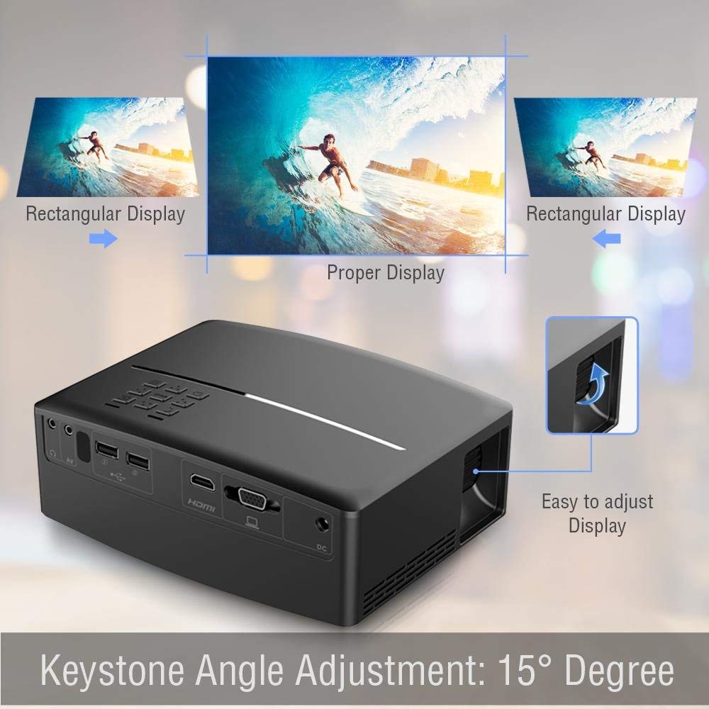 Pyle Multimedia Home Theater Projector - Portable HD 1080p LED with USB HDMI Digital Data System Projection for Entertainment Video Photo Game Full
