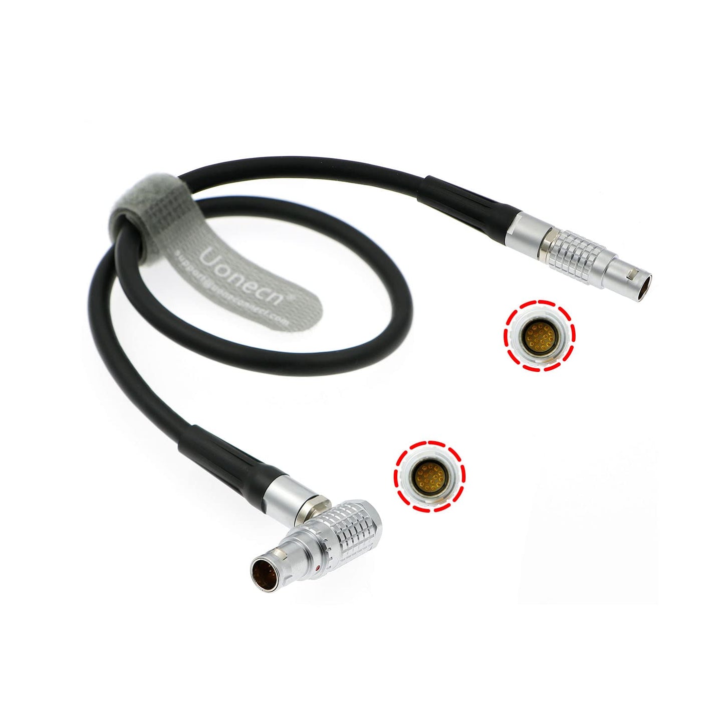 Uonecn LCD EVF Cable FGG.1b 16 pin Male to FHG.1b 16 pin Male Cable for LCD EVF Elbow Red Epic Scarlet Red One.
