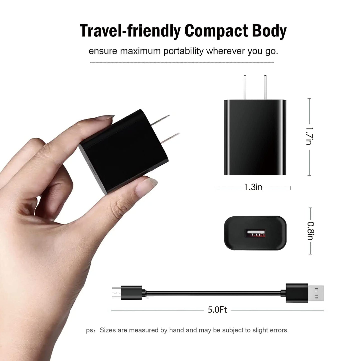 Replacement Roku Voice Remote Charger 5V USB Power Cord Fit for Roku Voice Remote Pro Rechargeable Voice Remote, Roku Micro USB power Cord 1