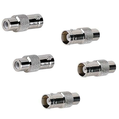 Inovat BNC Female to RCA Female Coupler Adapter Connector for CCTV Security Surveillance Systems (Pack of 5)