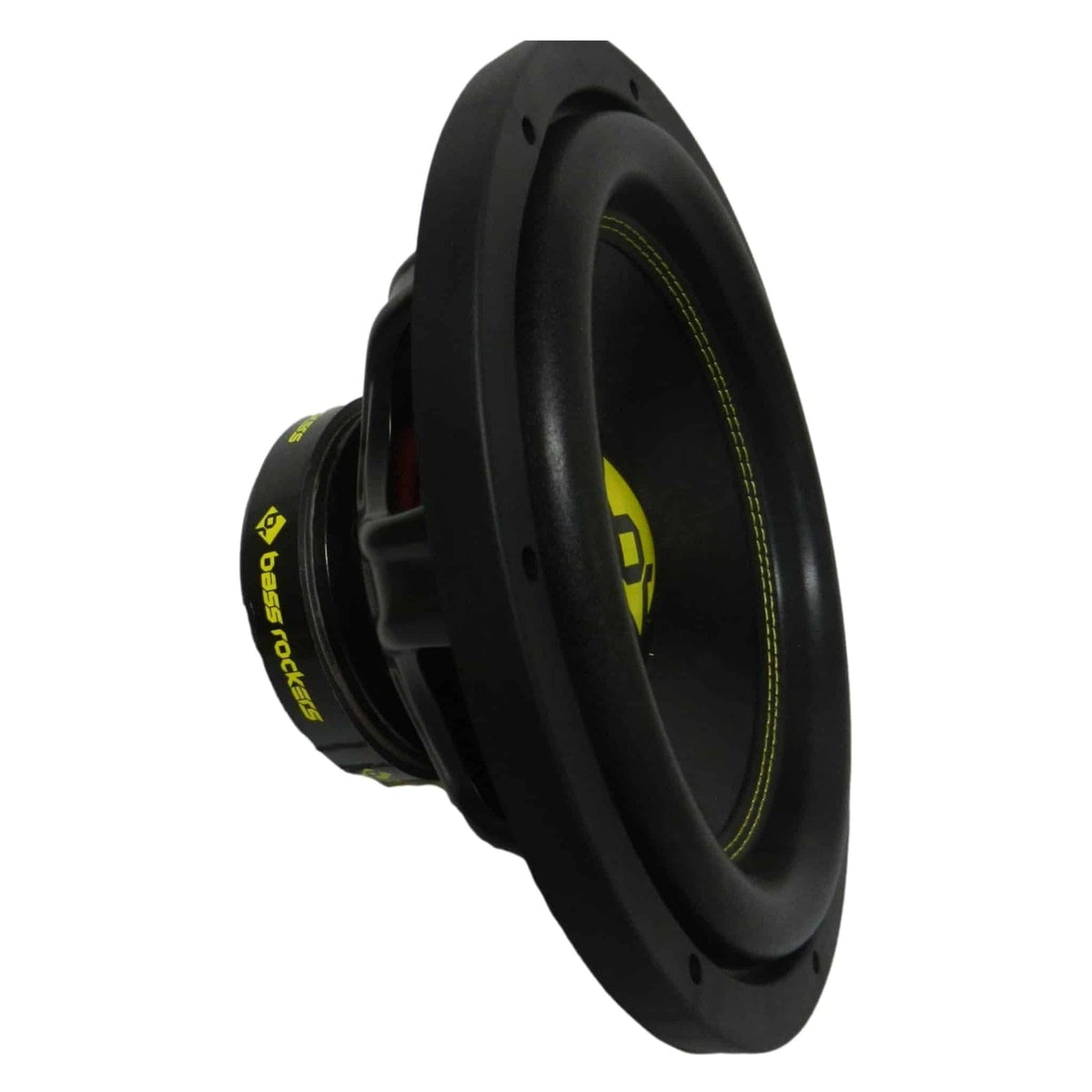 Bass Rockers 12" 2000W Dual 4-Ohm Low Profile Car Subwoofer P.P. Cone, Advanced Voice Coil, and Chrome Spring Terminals (BR124LP)