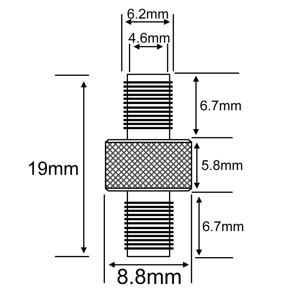 onelinkmore SMA Connector FPV Antennas Radio Adapter SMA Female to Female Barrel Adapter Antenna Jack Adapter SMA Coupler Adapter for Wireless LAN