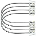 NECABLES 4Pack 6 Inch Short Telephone Cord Phone Cable Wall Phone Cord for Landline RJ11 6P4C Male to Male