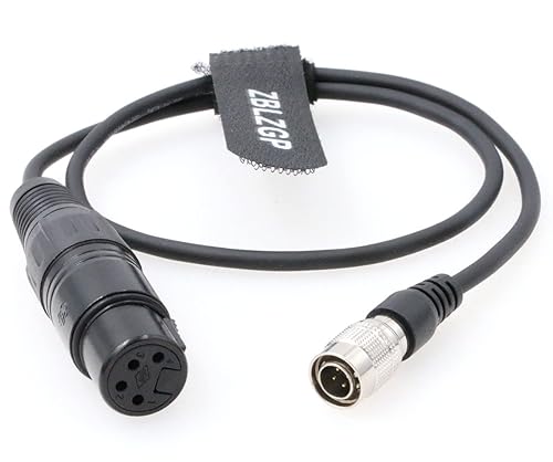 ZBLZGP 4-Pin XLR Female to Hirose 4-Pin Male 12V DC Out Power Cable for Sony Panasonic Camera LCD TVlogic Monitor