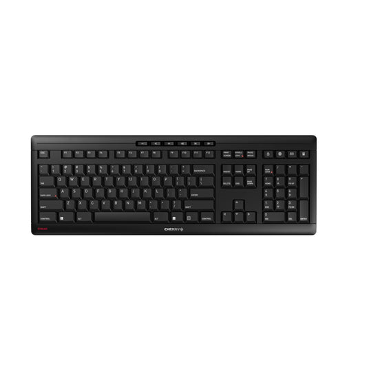 Cherry Stream Keyboard Wireless, Cordless Keyboard, 2,4 GHz Connection, Whisper Quiet Keys, Slim Design, Battery-Powered, SX Scissor Switches, QWERTY